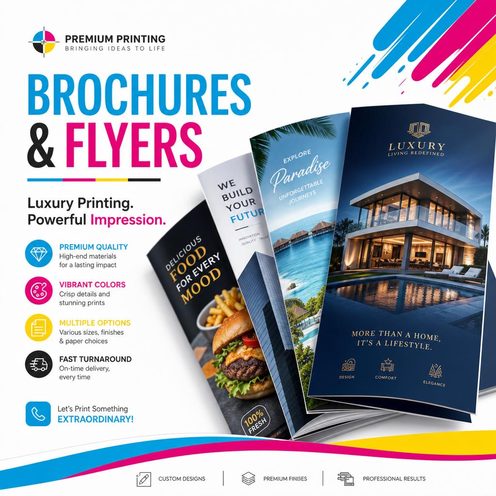 Brochures and flyers printing