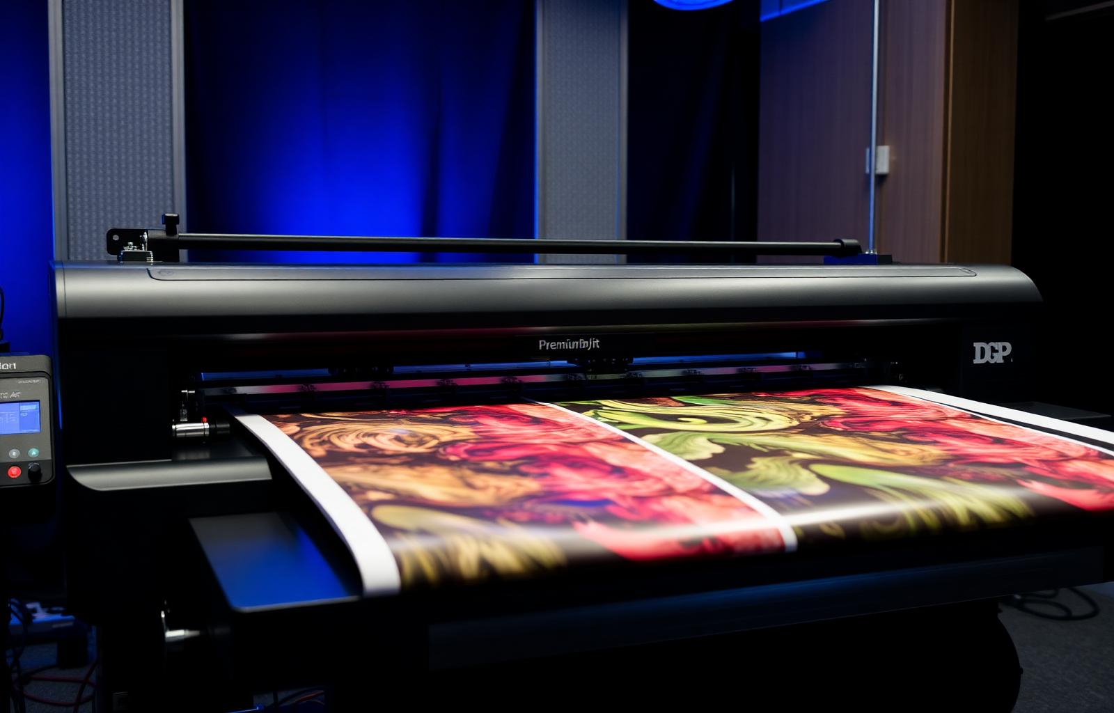 Premium digital printing press in action